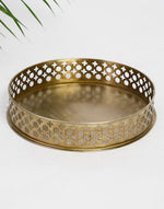 Brass Metal Yug Cutwork Tray