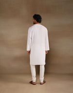 Offwhite Cotton Stripe Long Kurta