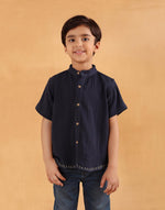 Navy Cotton Shirt