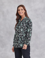 Black Cotton Printed Shirt