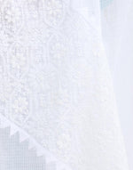 White Cotton Blend Chikankari Dupatta