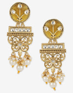 Gold Metal Dangler Earrings