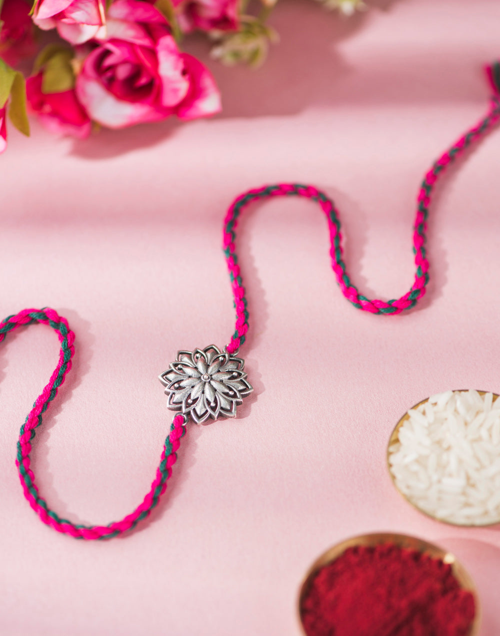 *FREE Multi Metal Floral Oxidised Rakhi - LIMITED