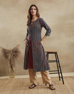 Maroon Cotton Slip & Long Kurta