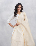 Beige Cotton Silk Blend Dupatta
