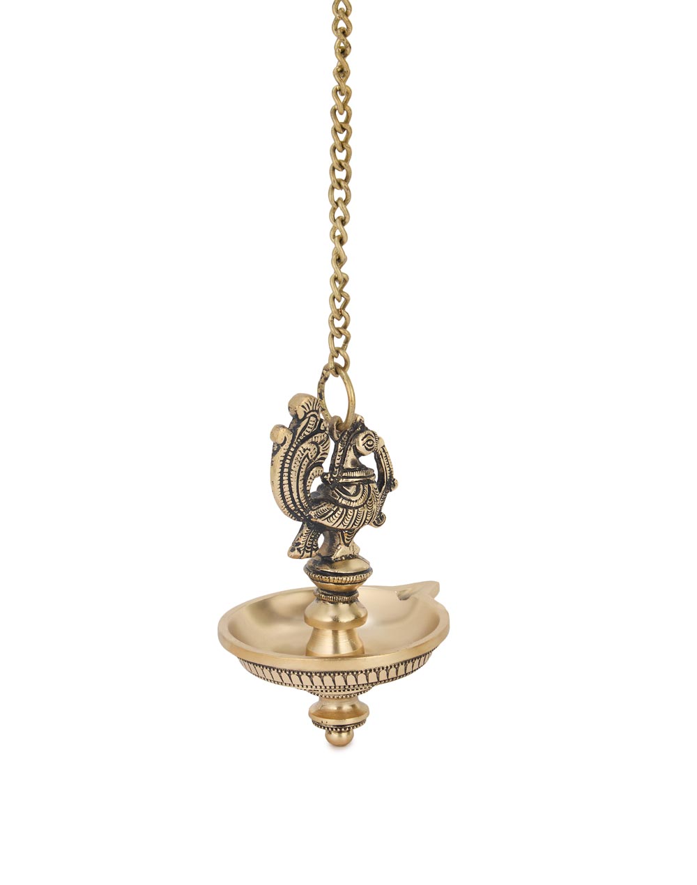 Brass Antiqued Mehnoor Oil Lamp