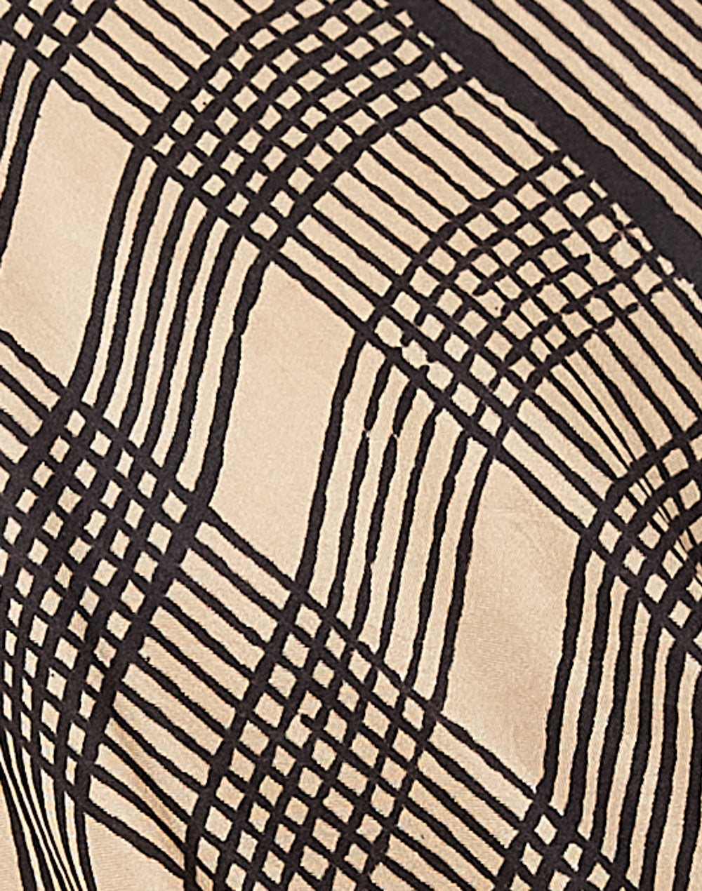 Natural-Black Silk Bagh Print Stole for Women with a traditional Bagh print from Madhya Pradesh