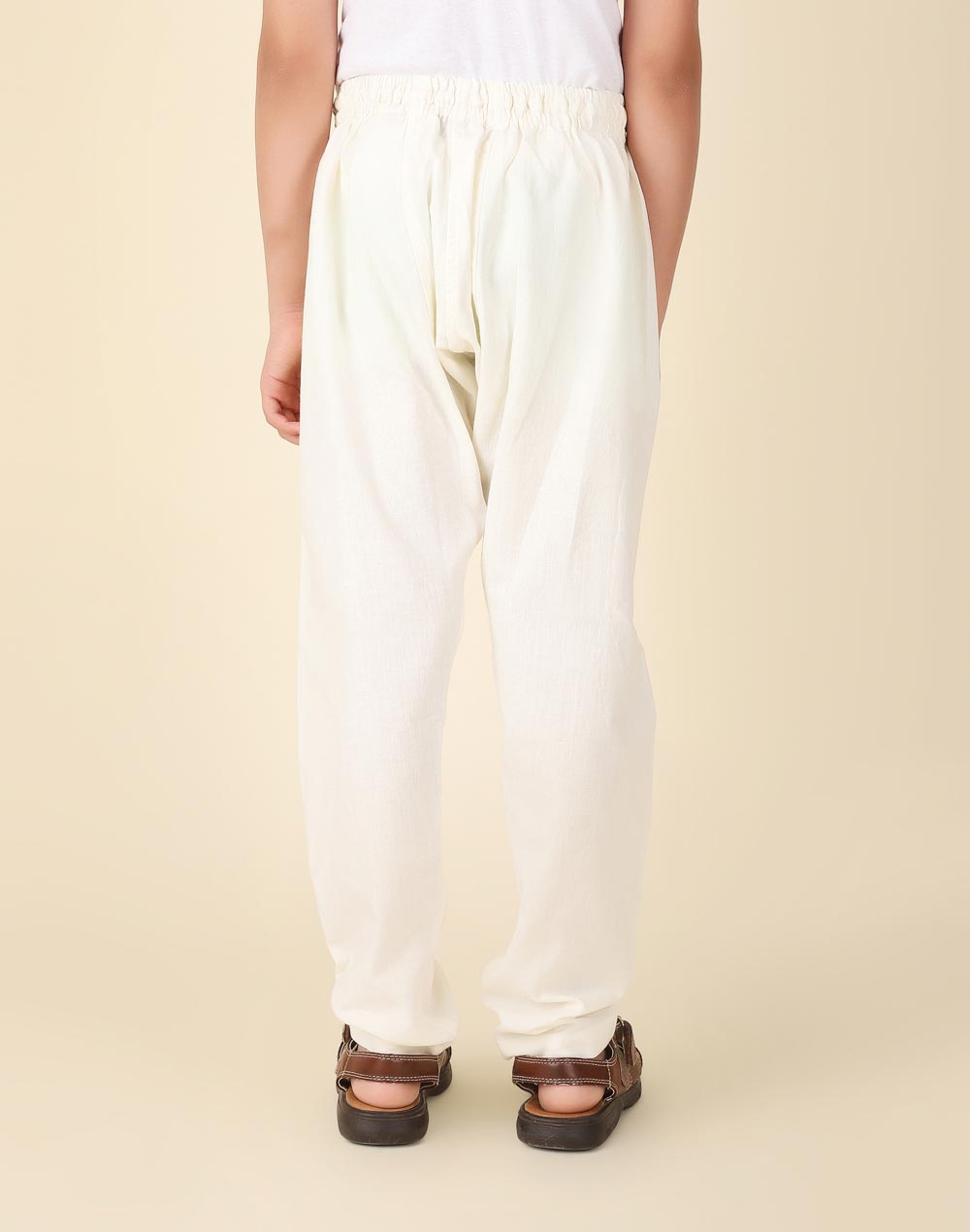 Natural Cotton Pyjama With Elasticated Waistband & Drawstring