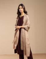 Beige Wool Shawl