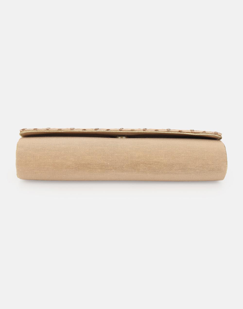 Beige Hand Embroidered Clutch