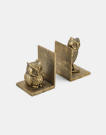 Golden Owl Casted Metal Bookend