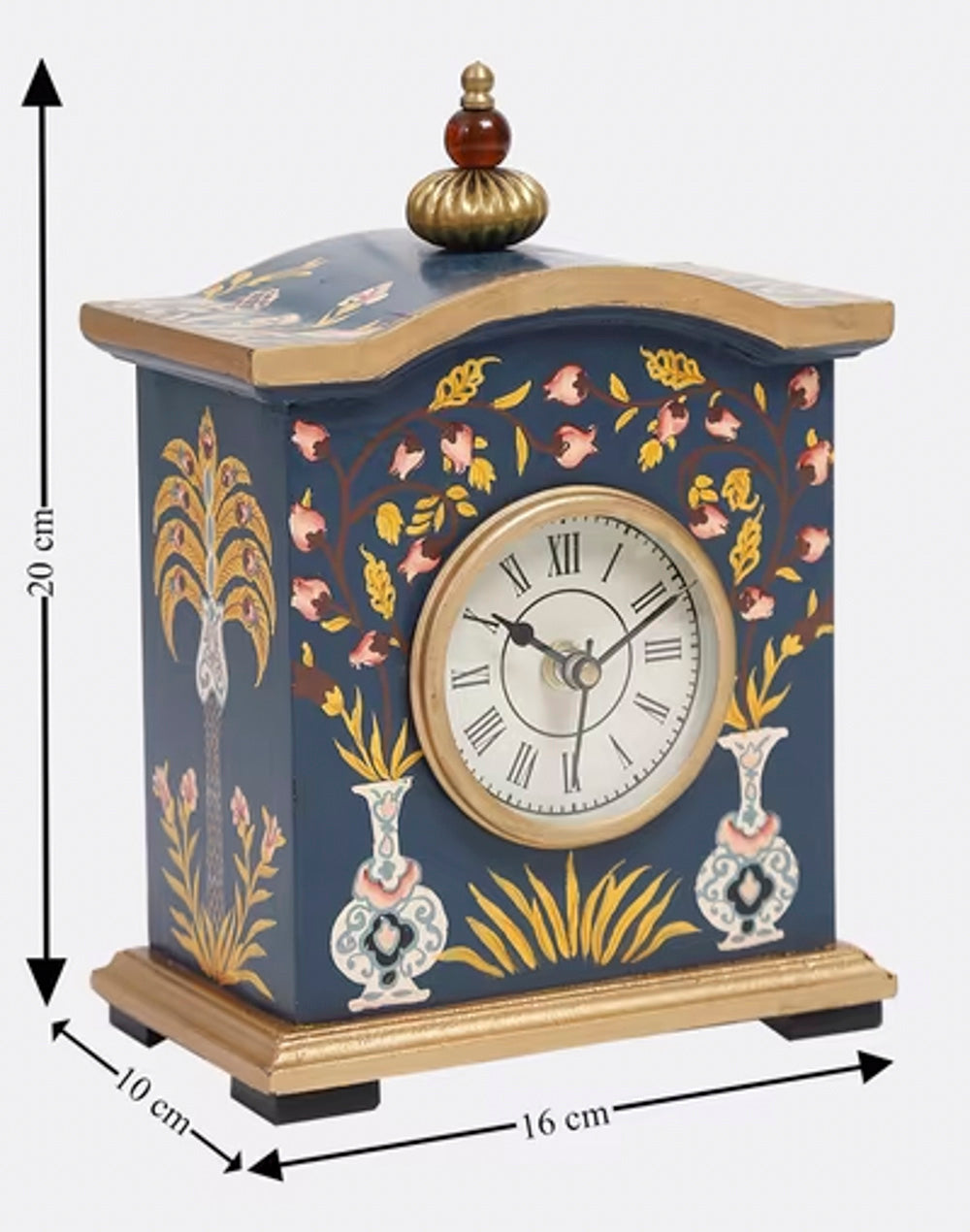 Pashav Hand Painted Table Clock