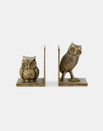 Golden Owl Casted Metal Bookend