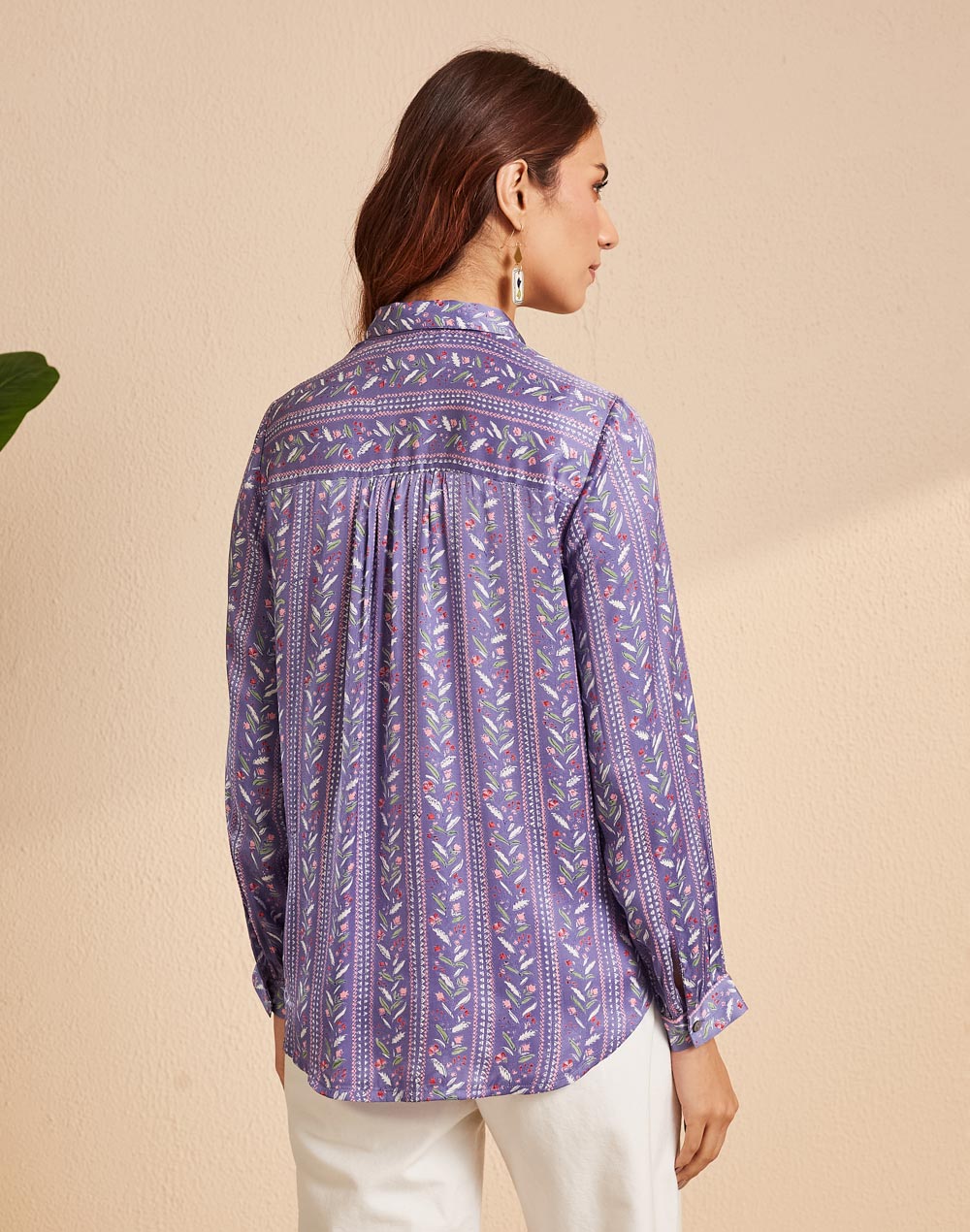 Blue Rayon Blend Hand Block Printed Allure Shirt