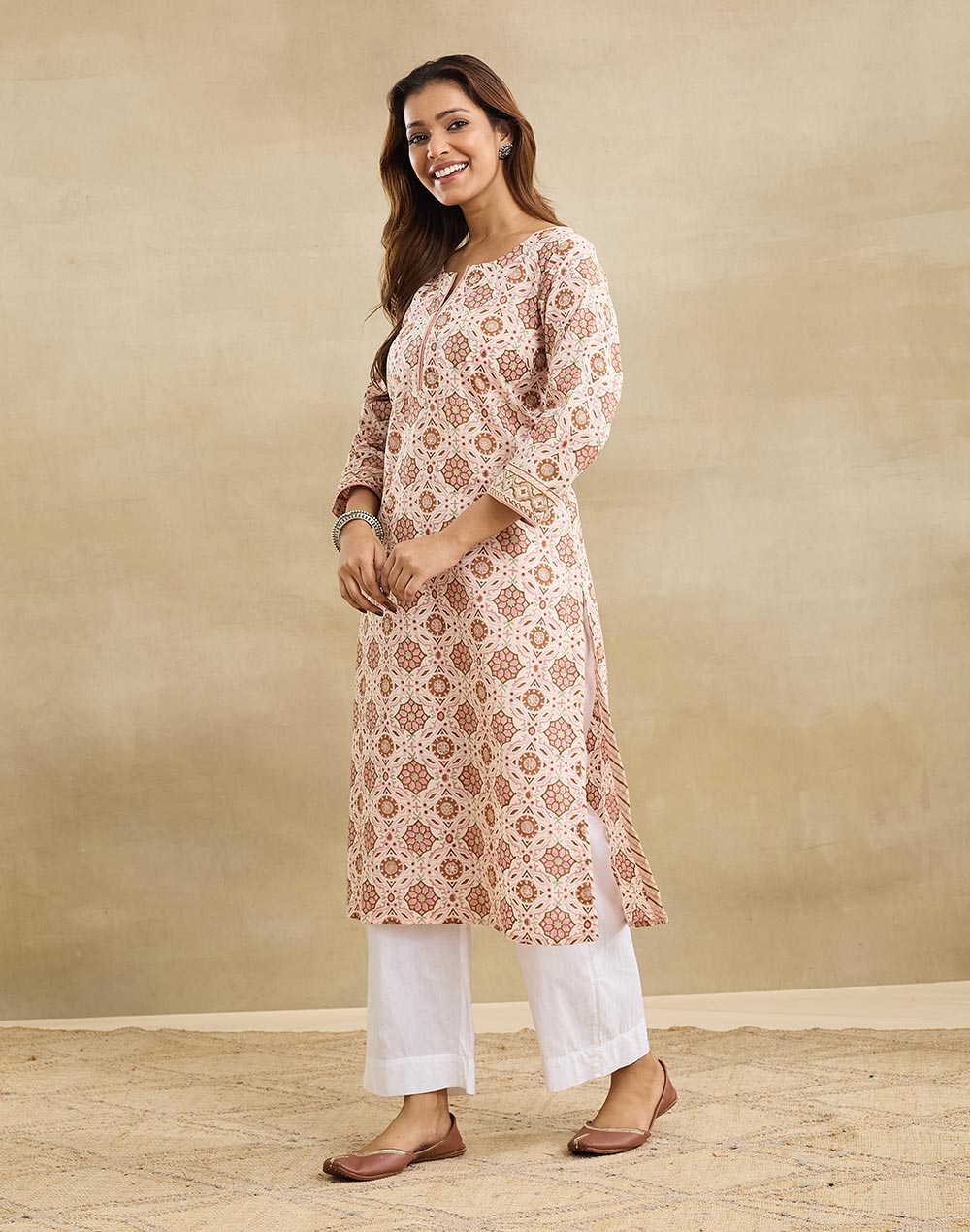 Natural Cotton Long Kurta