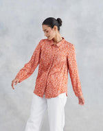 Orange Rayon Blend Allure Shirt