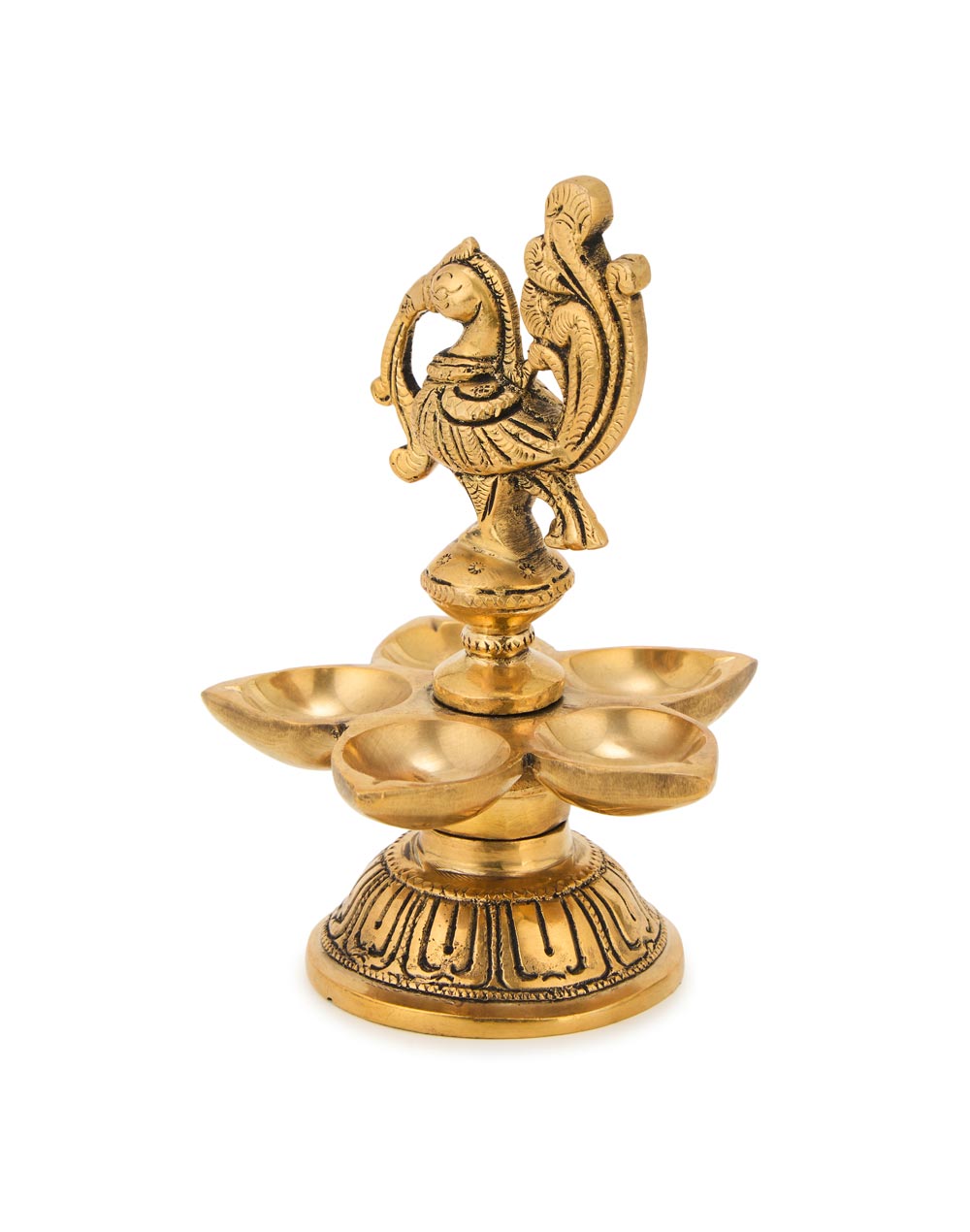 Brass Mehnoor Antiqued Oil Lamp
