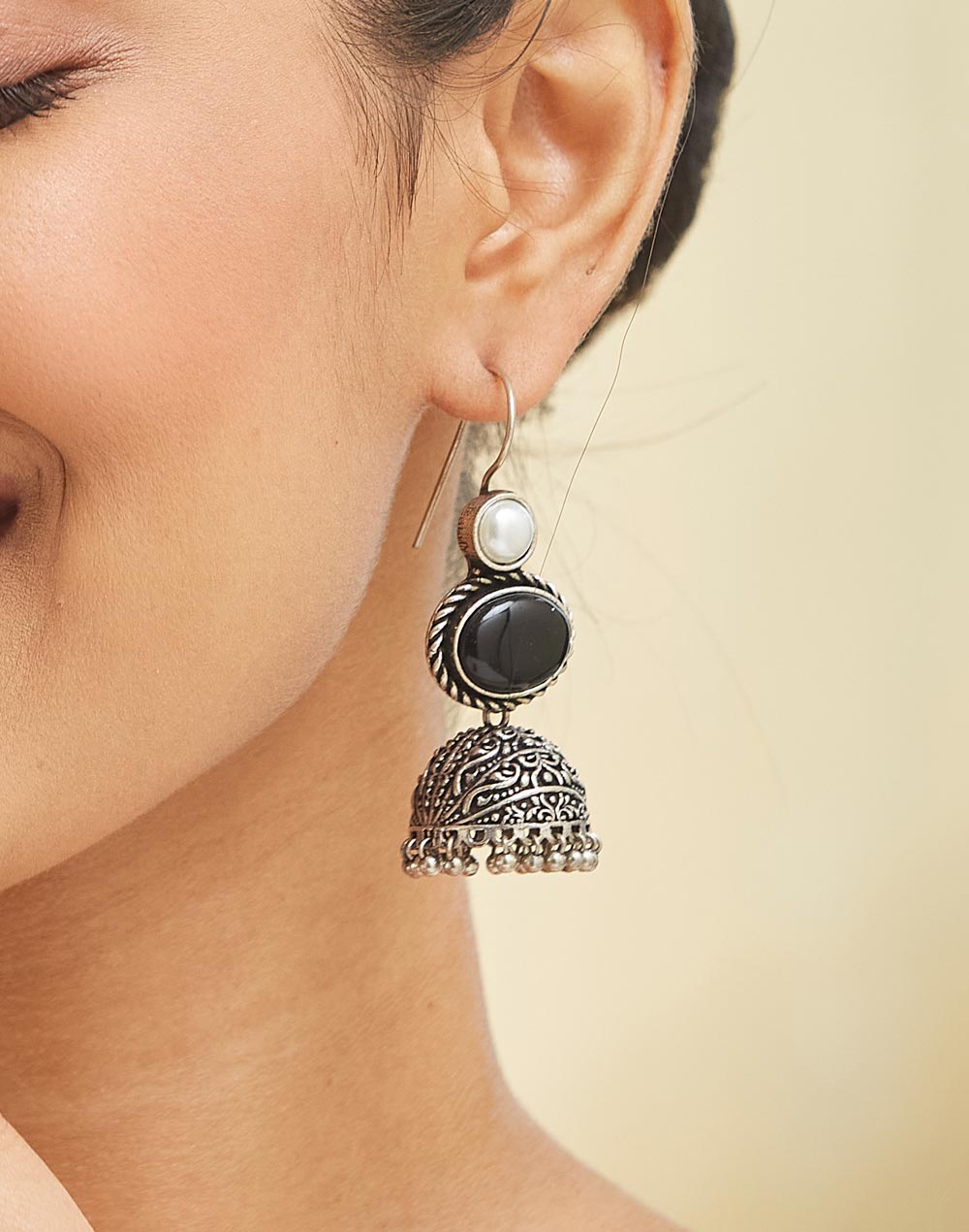 Metal Jhumka Earrings