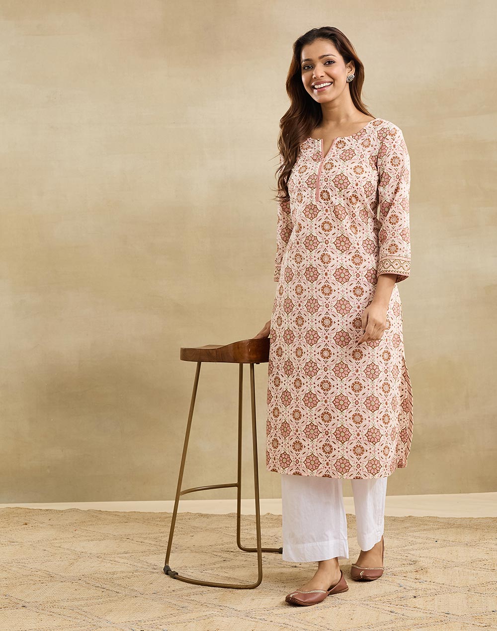 Natural Cotton Long Kurta