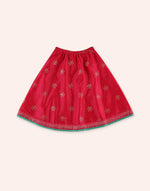 Pink Cotton Silk Blend Hand Block Printed 2pc Lehenga Set