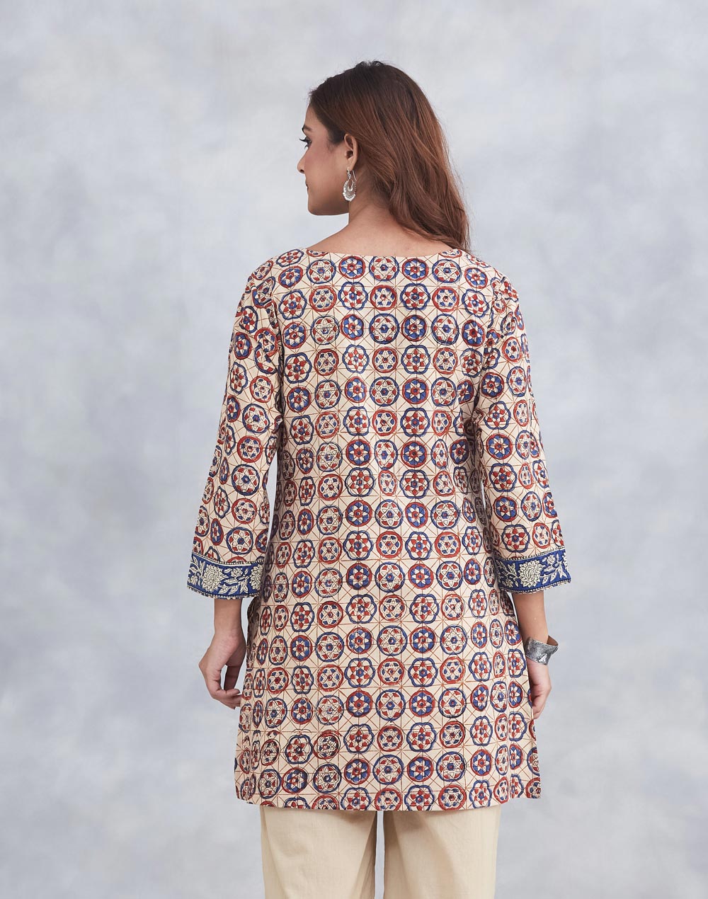 Maroon Cotton Kurta Short