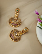 Metal Chandbali Earrings