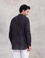 Black Cotton Short Kurta