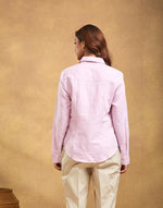 Purple Cotton Linen Slim Fit Shirt