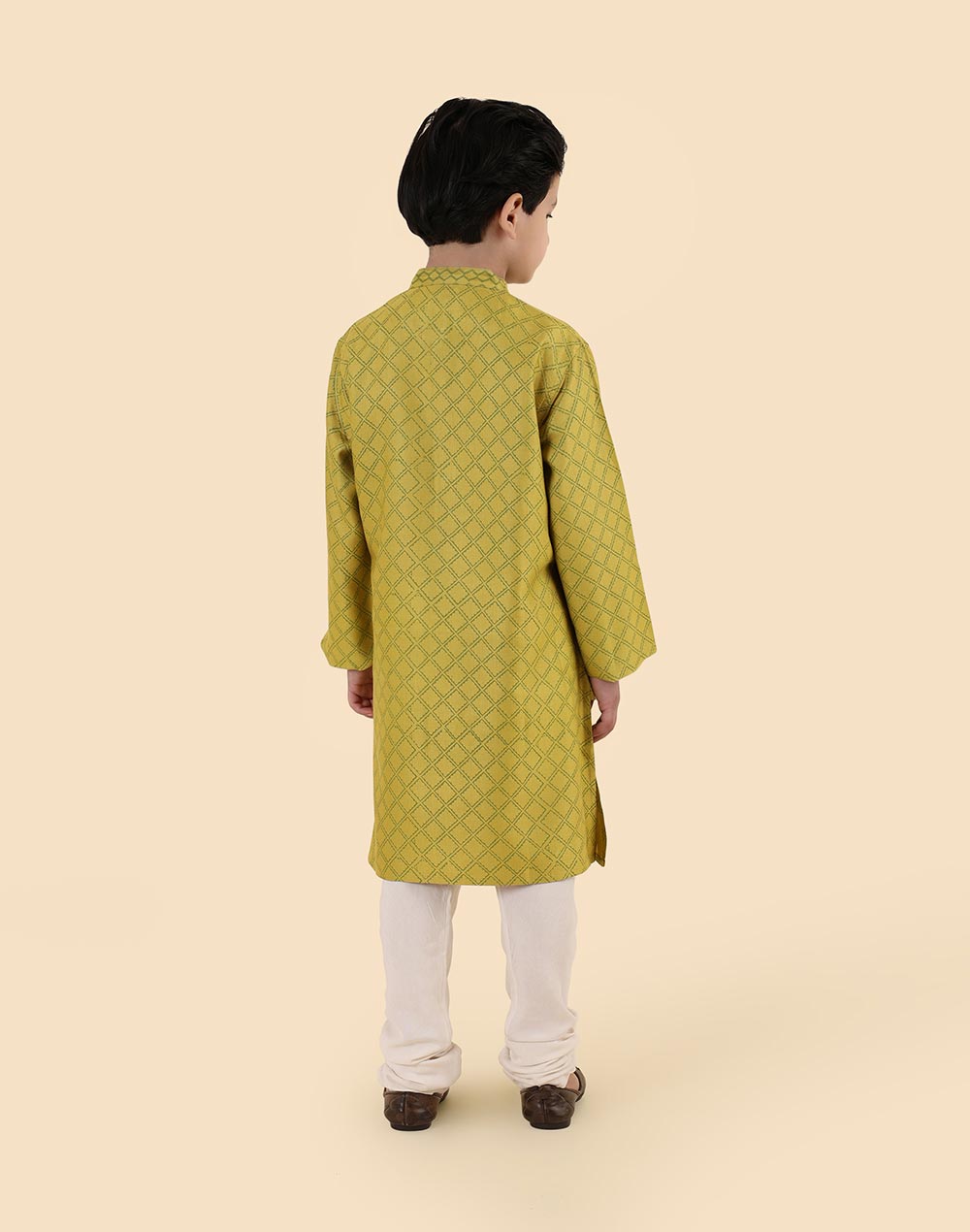 Green Viscose Blend Hand Block Printed Long Kurta
