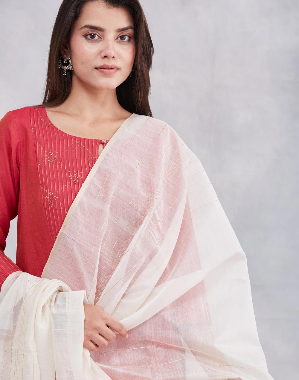 Natural Cotton Silk Blend Dupatta