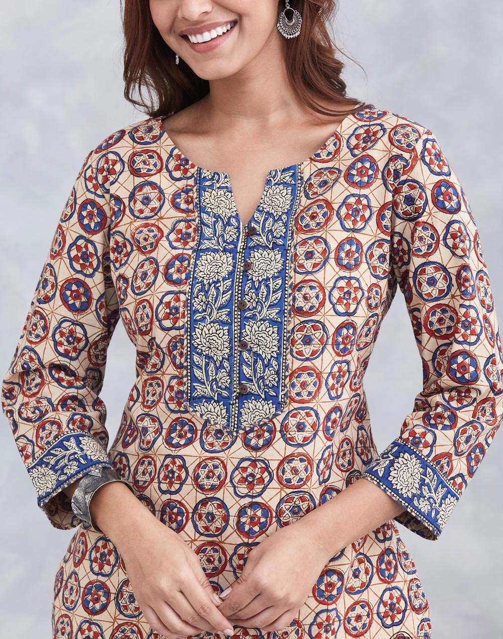 Maroon Cotton Kurta Short