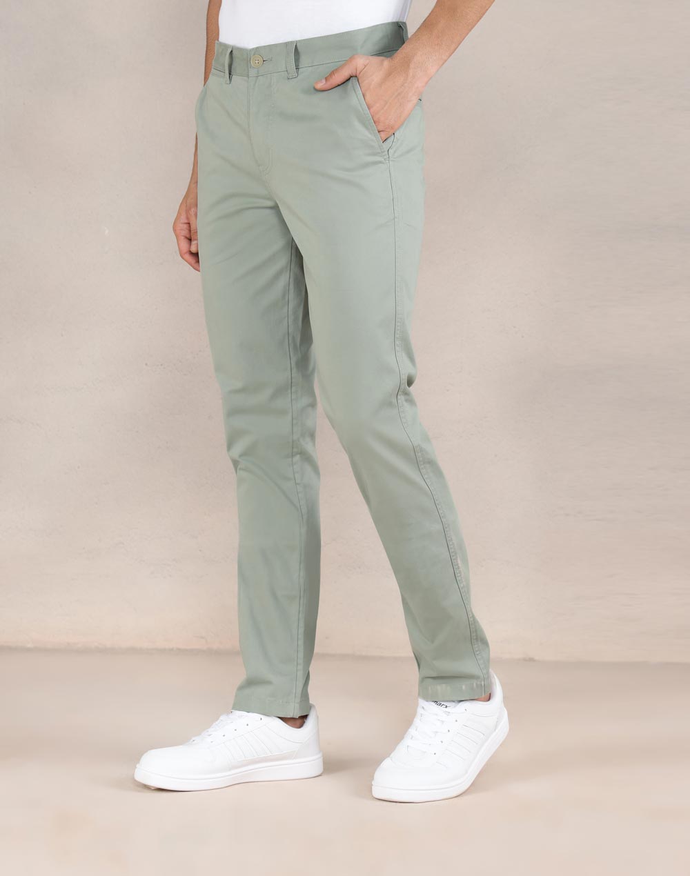 Green Cotton Blend 929 Slim Cut Pant
