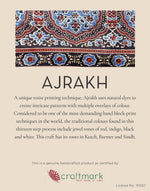 Blue Viscose Blend Ajrakh Printed Dupatta