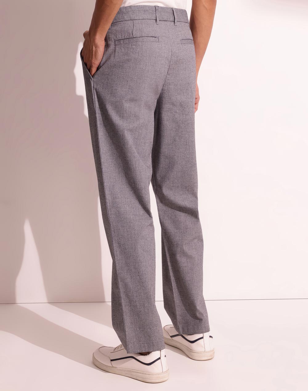 Blue Cotton Blend 808 Straight Leg Pant