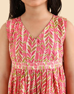 Pink Cotton Printed Bloom Dress