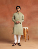 Green Cotton Long Kurta