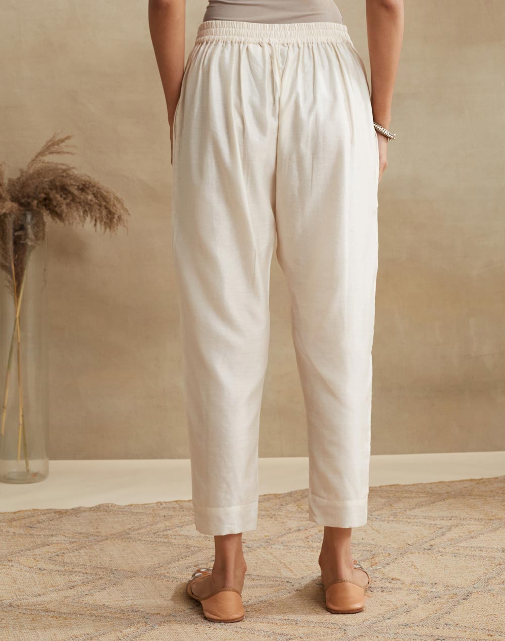 Natural Cotton Silk Ethnic Pant
