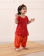 Red Cotton Dobby 2pc Salwar Set