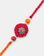 Multi Metal Crochet Floral Rakhi