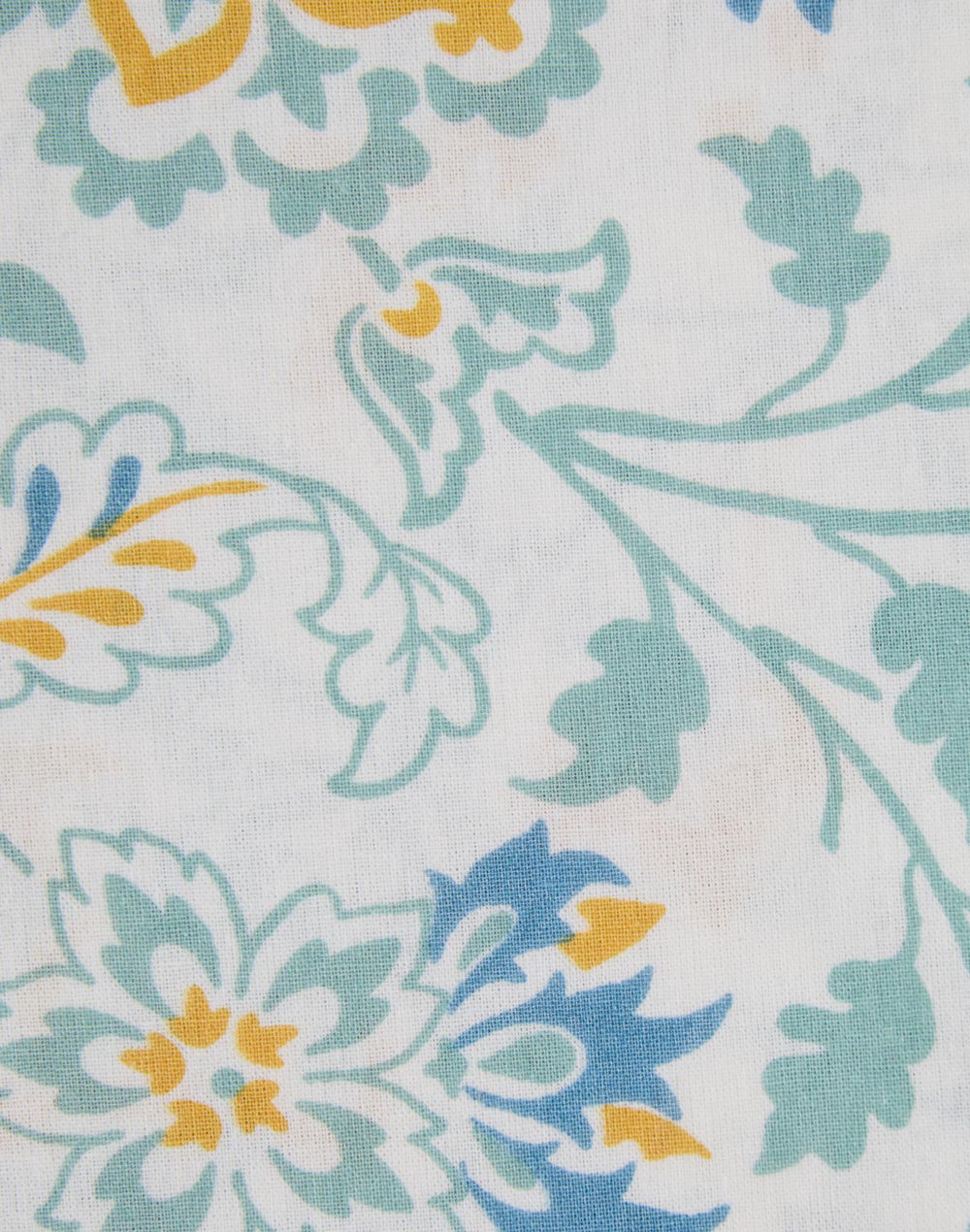 Teal Cotton Printed Bed Sheet With 2 Pillow Covers