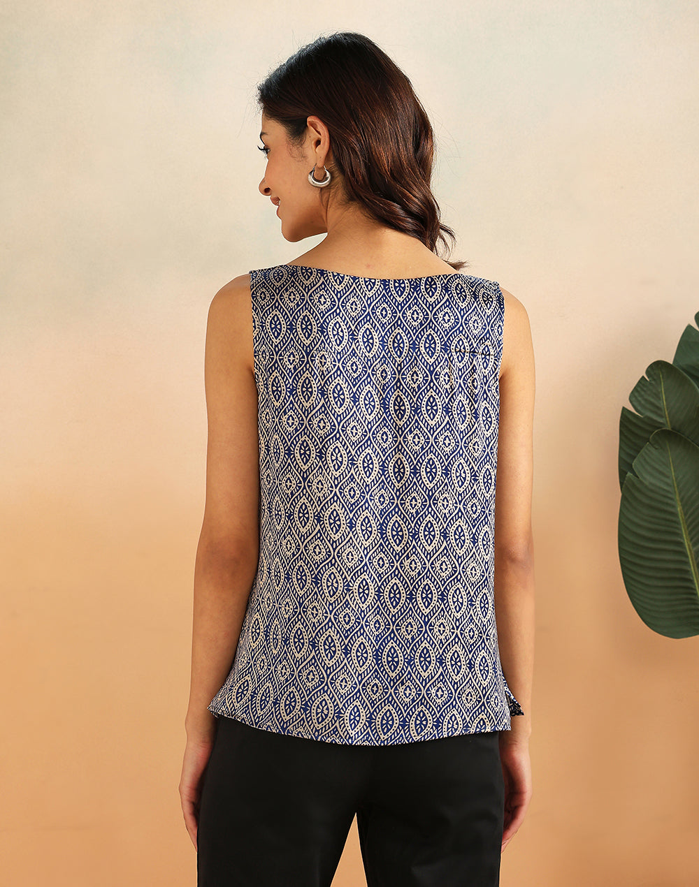 Indigo Rayon Blend Top