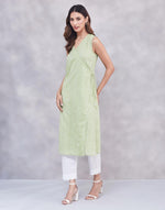 Green Cotton Long Kurta