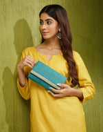 Green Hand Embroidered Clutch
