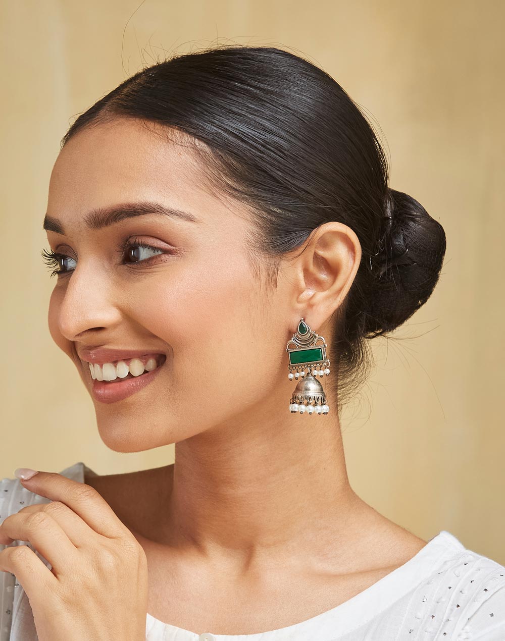 Metal Jhumka Earrings