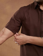 Brown Cotton Bush Shirt