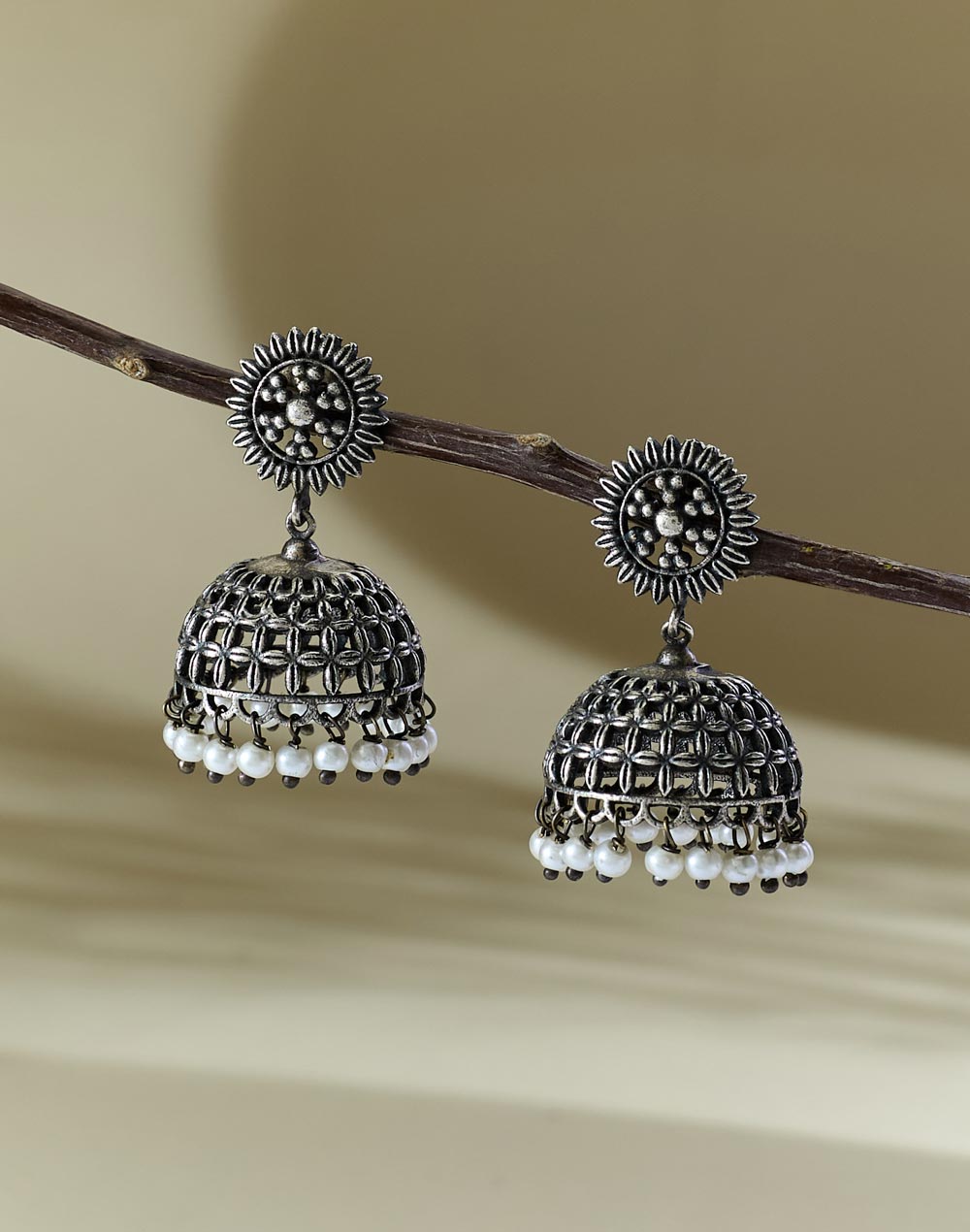 Metal Jhumka Earrings