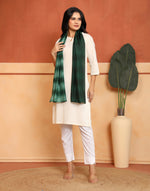 Abstract print detail on the Green Abstract Print Stole
