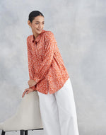 Orange Rayon Blend Allure Shirt