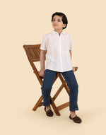 White Cotton Chikankari Shirt