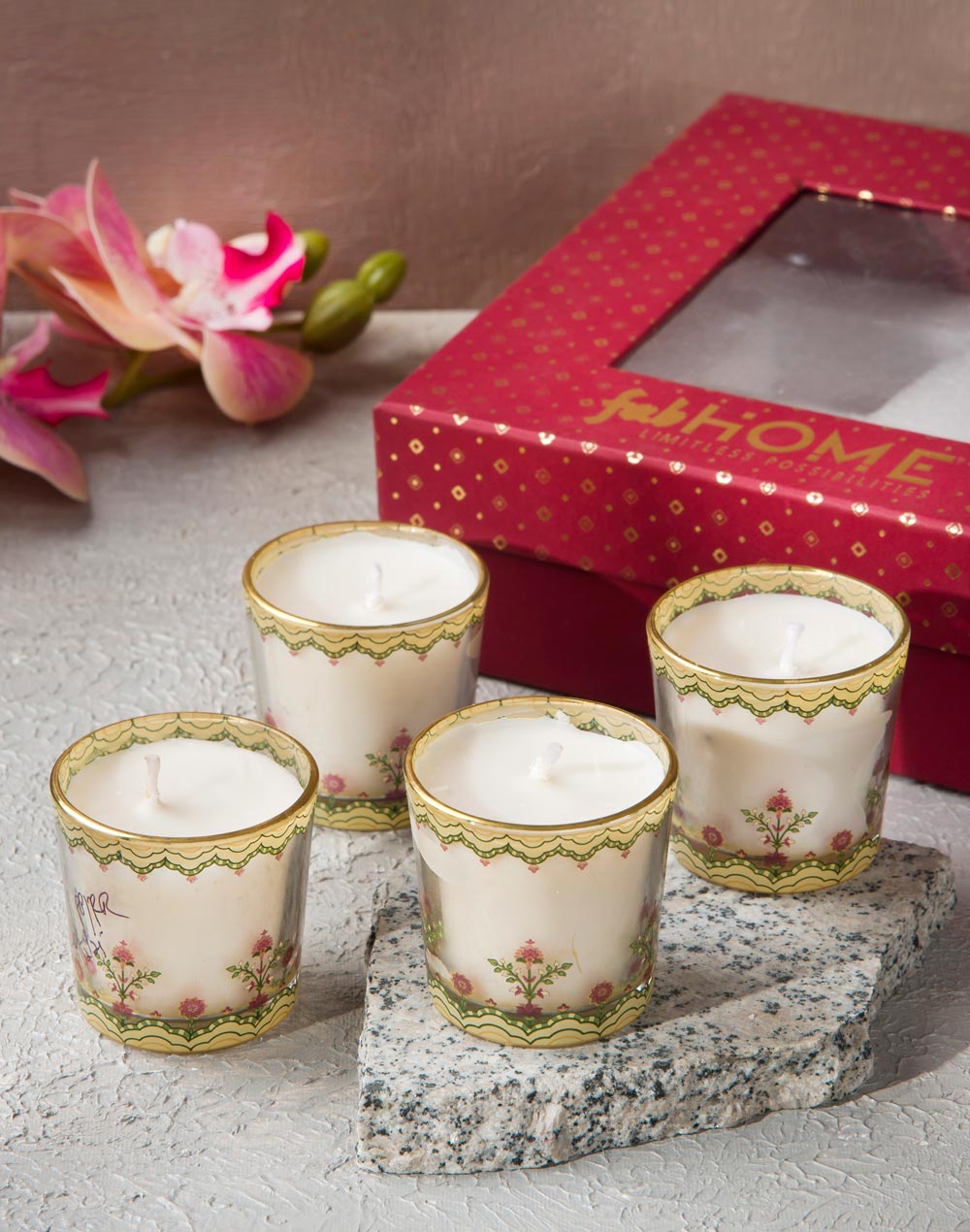 Rukmani Blown Glass Votive Holder | Set Of 4